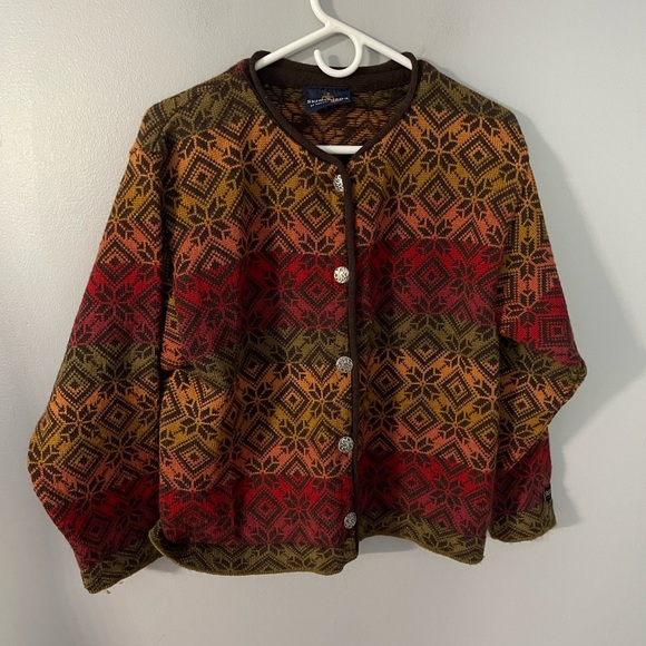 Skjaeveland of Norway fairisle button up sweater M - Picture 3 of 7